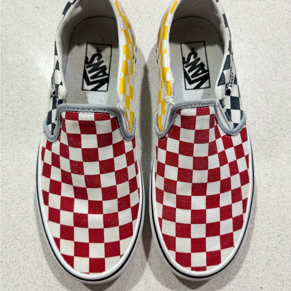 Vans Checkerboard Slip-On Shoes - classic multicolor style w7
